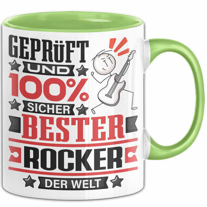 Rocker Geschenk Lustiger Spruch für Rocker Geschenkidee Bester Rocker Der Welt Grün Trendation
