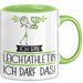Geschenk für Leichtathletin Tasse Lustige Geschenkidee Geburtstag Ich Bin Leichtathletin Ich Darf Das Grün Trendation