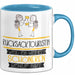 Rucksacktouristin Weil Es Keinen Schöneren Beruf Gibt Tasse Geschenk für Eine Rucksacktouristin Lustig Blau Trendation