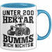 Landwirt Tasse Geschenk Unter 200 Hektar Bumms Ich Nichts Bauer Traktor Becher Blau Trendation
