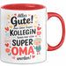 Oma Tasse Geschenkidee Beste Kollegin Oma Geschenk Rot Trendation