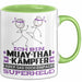 Muay-Thai-Kämpfer Geschenk Tasse Ich Bin Muay-Thai-Kämpfer Aber Sag Doch Einfach Superheld Lustige Geschenkdiee für Muay-Thai-Kämpfer Kaffee-Becher Grün Trendation