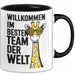 Office Arbeitskollege Tasse Geschenk Lustige Geschenkidee Spruch Willkommen Im Besten Team Der Welt Trendation