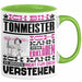 Tonmeister Geschenk Tasse Lustige Geschenkdiee für einen Tonmeister Geburtstag Ich Bin Tonmeister Ich Kann Es Dir Erklären Aber Nicht Für Dich Verstehen Grün Trendation