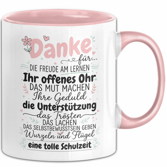 Lehrer Wertschätzung Danke Tasse Geschenk Lustige Geschenkidee Spruch Danke Für Rosa Trendation
