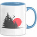 Natur Camping Tasse Geschenk Lustige Geschenkidee Spruch Blau Trendation