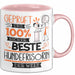 Beste Hundefrisörin Der Welt Tasse Geschenk für Eine Hundefrisörin Geprüft Und Sicher Geschenkidee Geburtstag Weihnachten Rosa Trendation