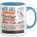 Haustiersitterin Tasse Geschenk Spruch Wer Will Schon Prinzessin Sein Wenn Man Auch Haustiersitterin Sein Kann Blau Trendation