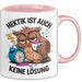 Sarkastische Eule Tierliebhaber Tasse Geschenk Lustige Geschenkidee Spruch Hektik Ist Auch Keine Lösung Rosa Trendation