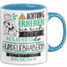 Hundeliebhaberin Tasse Geschenk Lustiger Spruch Bitte Erheben Sie Sich Seine Majestät Die Hundeliebhaberin Betritt Den Raum Blau Trendation