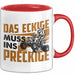 Quad Tasse Geschenk Das Eckige Muss Ins Dreckige Quad-Fahrer Geschenkidee Becher Rot Trendation