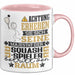 Squash-Spieler Geschenk Tasse Lustiger Spruch Erheben Sie Sich Der Squash-Spieler Betritt den Raum Rosa Trendation
