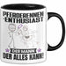 Pferderennen-Enthusiast Tasse Geschenk für Pferderennen-Enthusiast Der Mann Der Alles Kann Geschenkidee zum Geburtstag Schwarz Trendation