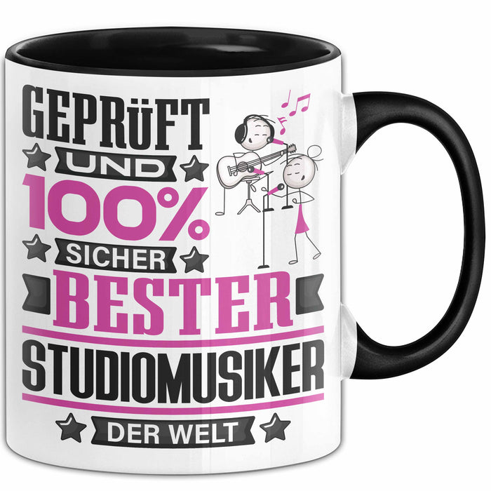 Studiomusiker Geschenk Lustiger Spruch für Studiomusiker Geschenkidee Bester Studiomusiker Der Welt Schwarz Trendation
