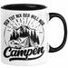 Campen Tasse Geschenk Tasse Camper Geschenkidee Spruch Kaffee-Becher Der Tut Nix Der Will Nur Campen Camping Schwarz Trendation