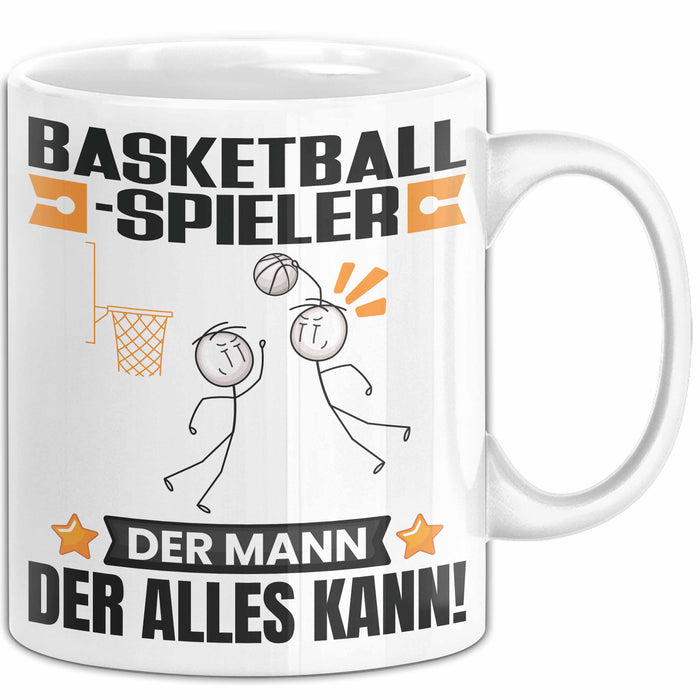 Basketballspieler Tasse Geschenk für Basketballspieler Der Mann Der Alles Kann Geschenkidee zum Geburtstag Weiß Trendation