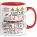 Survival-Expertin Tasse Geschenk Lustig Abstand Halten Hochleistungs-Survival-Expertin Mit Drang Zur Perfektion Bei Der Arbeit Rot Trendation