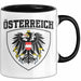 Österreich Tasse Geschenk Flagge Austria Schwarz Trendation