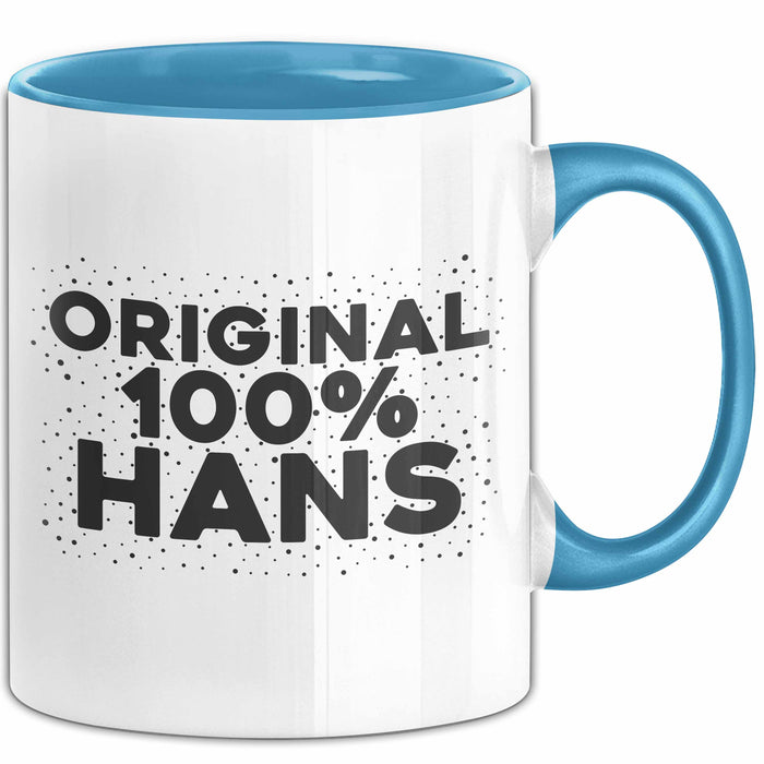 Hans Tasse Original 100% Hans Geschenk Blau Trendation