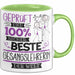Beste Gesangslehrerin Der Welt Tasse Geschenk für Eine Gesangslehrerin Geprüft Und Sicher Geschenkidee Geburtstag Weihnachten Grün Trendation