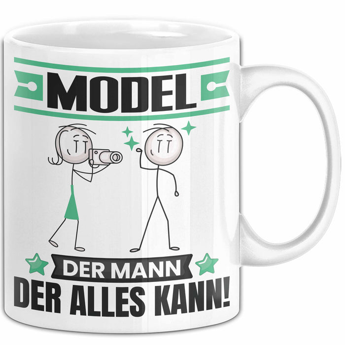 Model Tasse Geschenk für Model Der Mann Der Alles Kann Geschenkidee zum Geburtstag Weiß Trendation