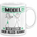 Model Tasse Geschenk für Model Der Mann Der Alles Kann Geschenkidee zum Geburtstag Weiß Trendation