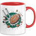Rugby Fan Tasse Geschenkidee für Liebhaber harter Sportarten Rot Trendation