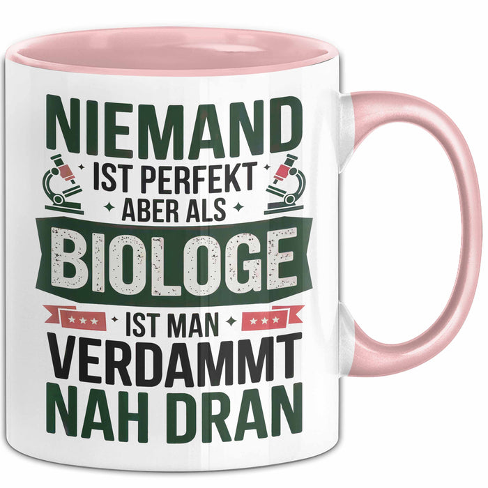 Biologie Liebhaber Tasse Geschenk Perfekter Biologe Rosa Trendation