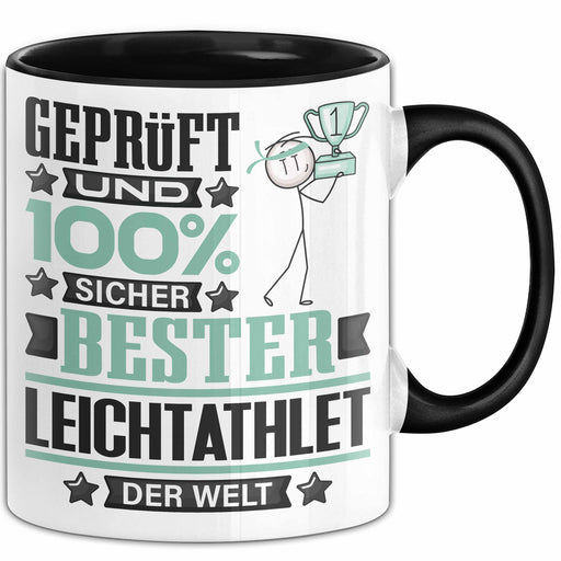 Leichtathlet Geschenk Lustiger Spruch für Leichtathlet Geschenkidee Bester Leichtathlet Der Welt Schwarz Trendation