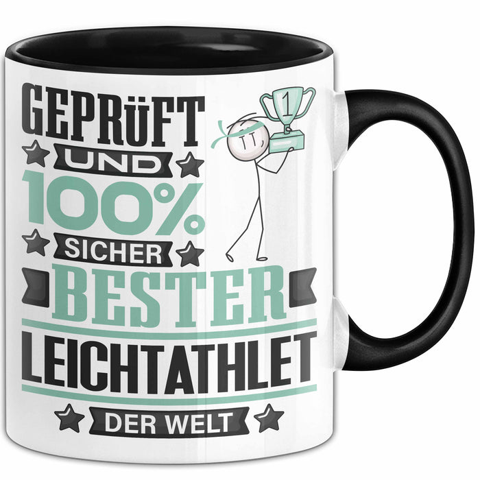 Leichtathlet Geschenk Lustiger Spruch für Leichtathlet Geschenkidee Bester Leichtathlet Der Welt Schwarz Trendation
