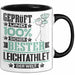Leichtathlet Geschenk Lustiger Spruch für Leichtathlet Geschenkidee Bester Leichtathlet Der Welt Schwarz Trendation