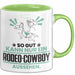 Rodeo-Cowboy Geschenk Tasse So Gut Kann Nur Ein Rodeo-Cowboy Aussehen Geschenkidee Kaffee-Becher Grün Trendation