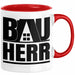 Bauherr Bauleiter Geschenk Tasse Hausbau Bauvorhaben Kaffee-Becher Geschenkidee Rot Trendation