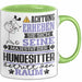 Hundesitter Geschenk Tasse Lustiger Spruch Erheben Sie Sich Der Hundesitter Betritt den Raum Grün Trendation