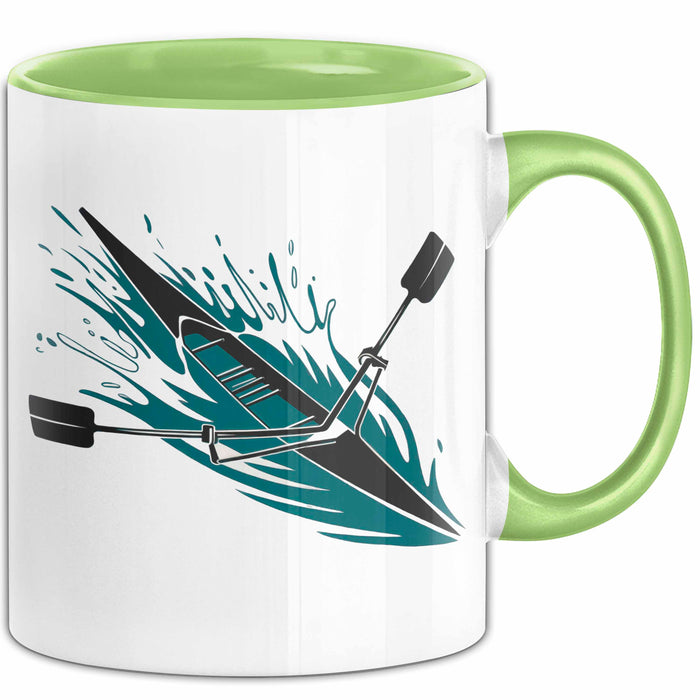 Ruder Enthusiast Tasse Geschenkidee für Rudercrew Fans Grün Trendation