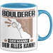 Boulderer Tasse Geschenk für Boulderer Der Mann Der Alles Kann Geschenkidee zum Geburtstag Blau Trendation