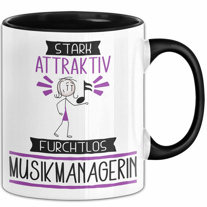 Musikmanagerin Tasse Geschenk Becher Stark Attraktiv Furchtlos Musikmanagerin Lustige Geschenkidee Trendation