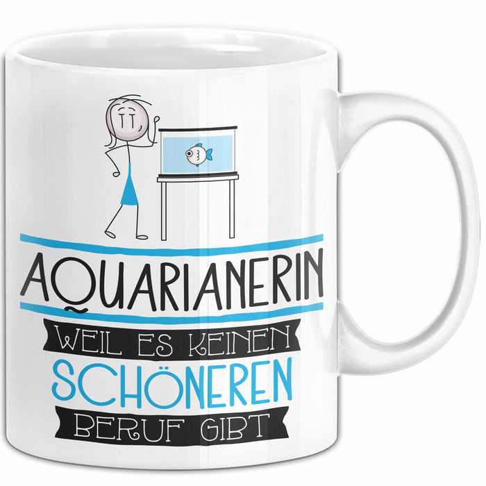 Aquarianerin Weil Es Keinen Schöneren Beruf Gibt Tasse Geschenk für Eine Aquarianerin Lustig Weiß Trendation