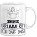 Geschenk für Drummerin Tasse Lustige Geschenkidee Geburtstag Ich Bin Drummerin Ich Darf Das Weiß Trendation