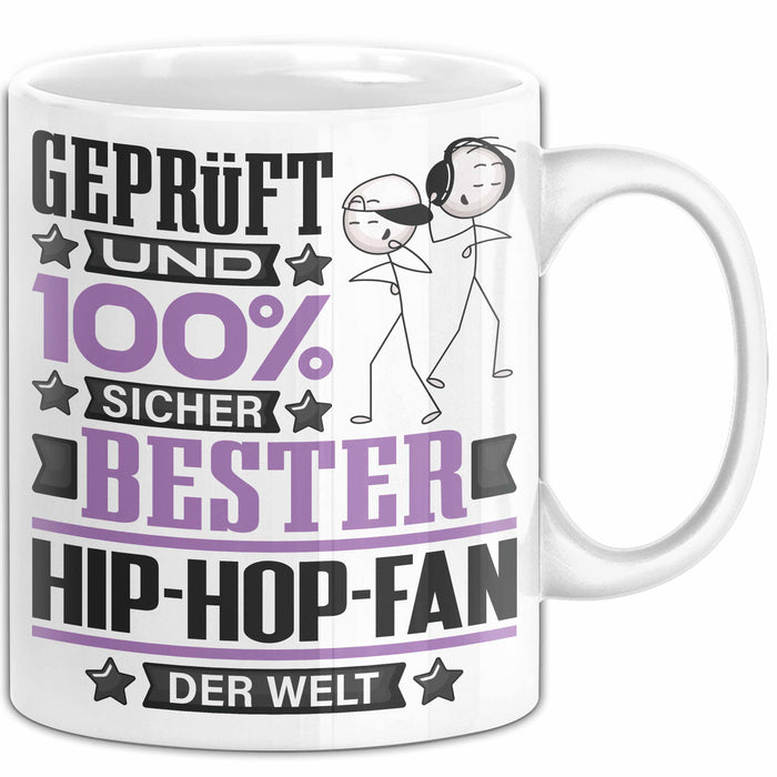 Hip-Hop-Fan Geschenk Lustiger Spruch für Hip-Hop-Fan Geschenkidee Bester Hip-Hop-Fan Der Welt Weiß Trendation