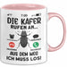 Käfer Liebhaber Tasse Geschenk Die Käfer Rufen An Geschenkidee Becher Rosa Trendation