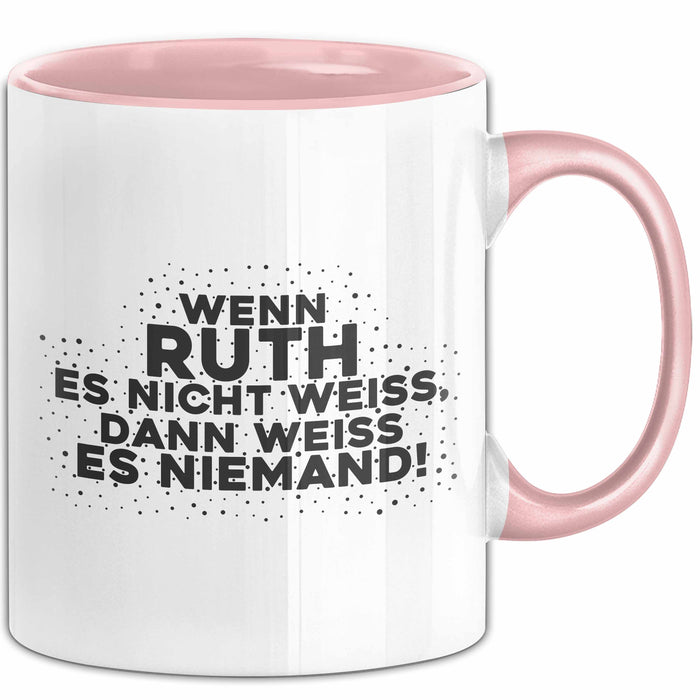 Ruth Tasse Wenn Ruth Es Nicht Weiss, Dann Weiss Es Niemand! Geschenk
