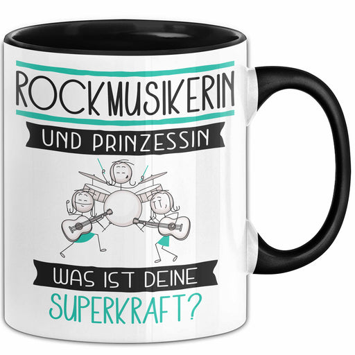 Rockmusikerin Und Prinzessin Tasse Geschenk Für Eine Rockmusikerin Geburtstag Was Ist Deine Superkraft Trendation