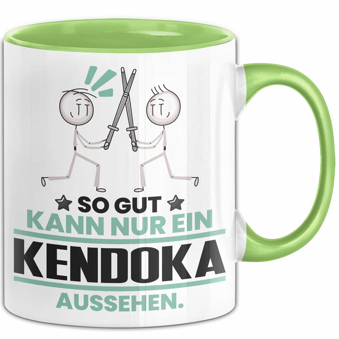 Kendoka Geschenk Tasse So Gut Kann Nur Ein Kendoka Aussehen Geschenkidee Kaffee-Becher Grün Trendation