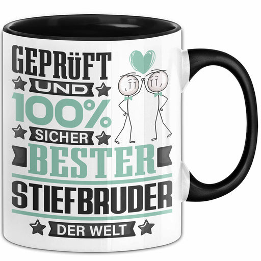 Stiefbruder Geschenk Lustiger Spruch für Stiefbruder Geschenkidee Bester Stiefbruder Der Welt Schwarz Trendation