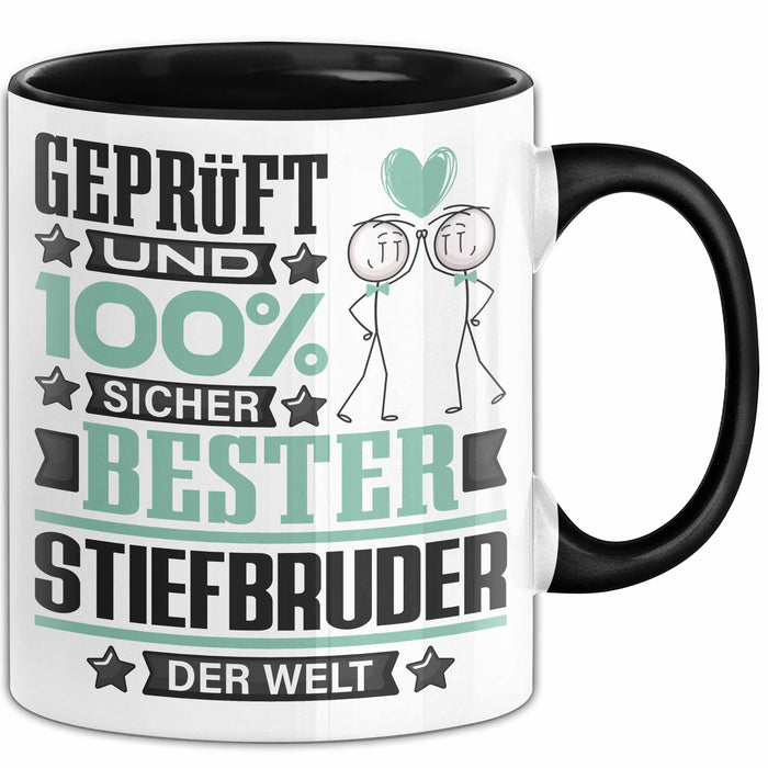 Stiefbruder Geschenk Lustiger Spruch für Stiefbruder Geschenkidee Bester Stiefbruder Der Welt Schwarz Trendation