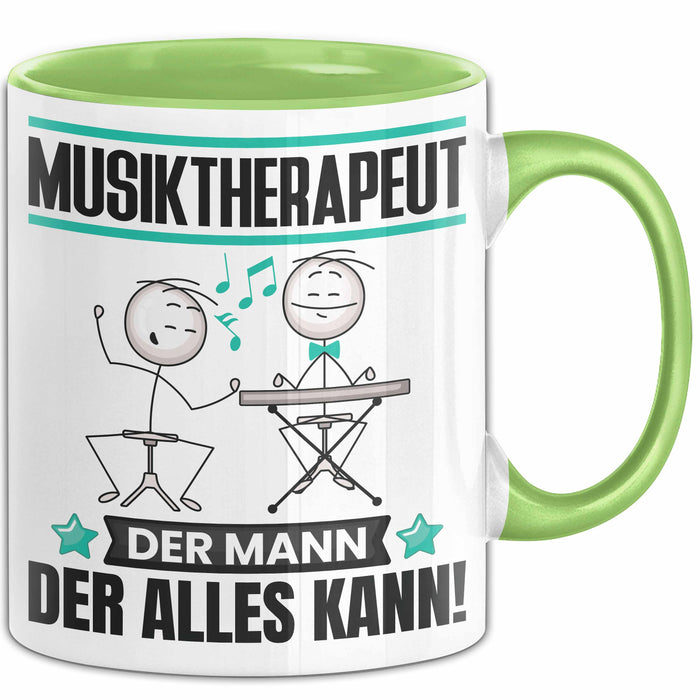 Musiktherapeut Tasse Geschenk für Musiktherapeut Der Mann Der Alles Kann Geschenkidee zum Geburtstag Grün Trendation