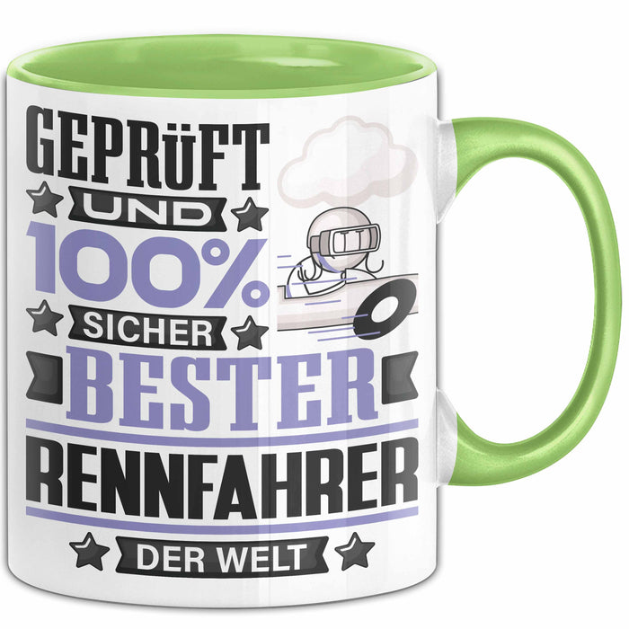 Rennfahrer Geschenk Lustiger Spruch für Rennfahrer Geschenkidee Bester Rennfahrer Der Welt Grün Trendation