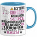 Klassikliebhaber Geschenk Tasse Lustiger Spruch Erheben Sie Sich Der Klassikliebhaber Betritt den Raum Blau Trendation