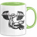 Bodybuilder Tasse Geschenkidee für Fitness Experten Grün Trendation